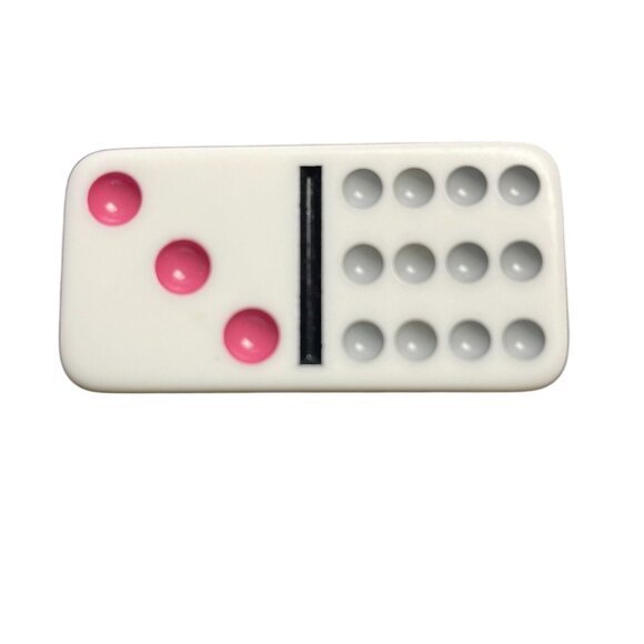 Double Twelve Dominoes Replacement Tile 3 12 Color Dot mq - Picture 1 of 3